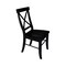 International Concepts Set of 2 X-Back Chairs with Solid Wood Seats, Black Seat, Wood Back, 36.9 W 22.2 in L 22.2 H C46-613P - alternate 9